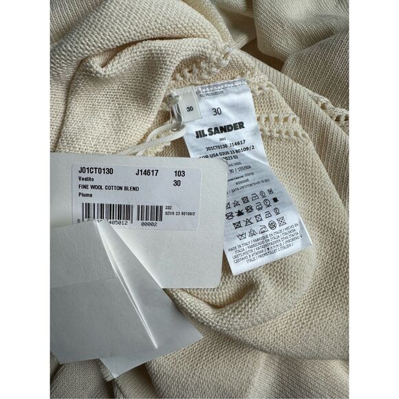 NWT Jil Sander Pointelle-knit Wool Maxi Dress Size FR 30 / US 00 $2450 - Picture 10 of 10